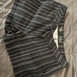 Black and White Striped Shorts